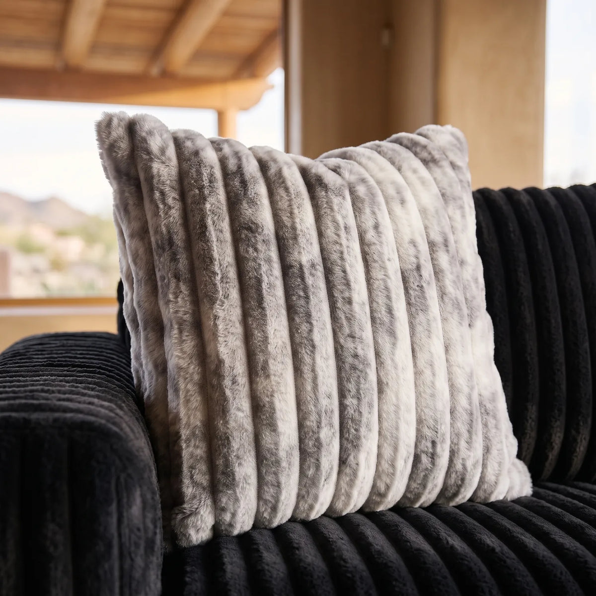 Throw Pillow - Minky Stone - hero #Size_24"