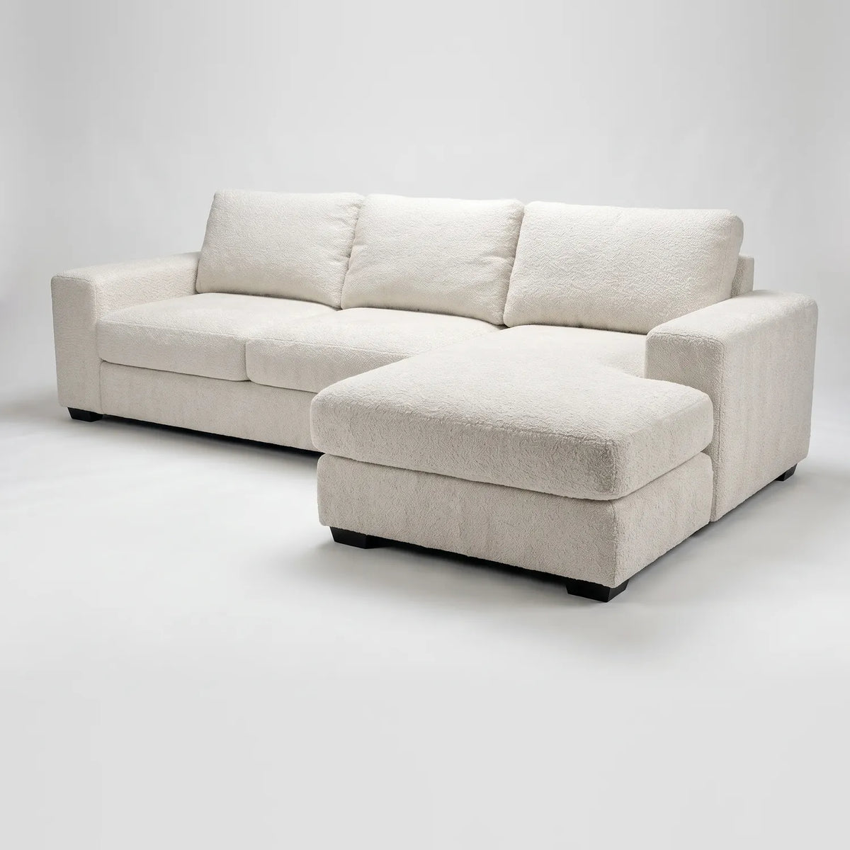Two-Piece Chaise Sectional - Cuddle Bone Oversized - studio photo on white #Orientation_Right-Hand Facing #vera_main