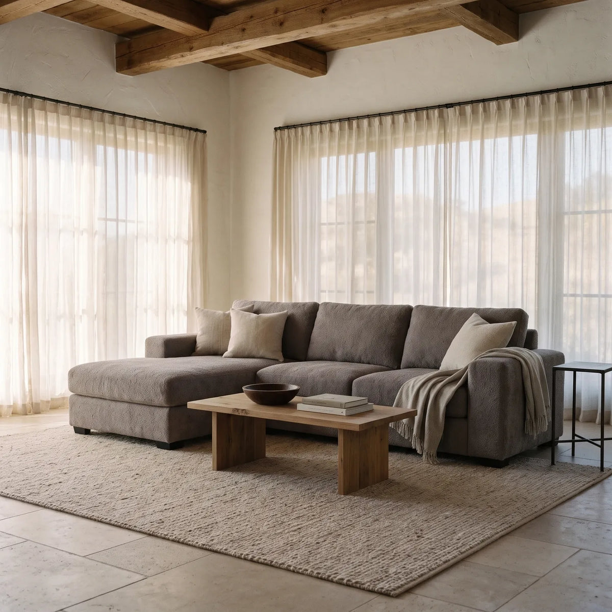 Two-Piece Chaise Sectional - Cuddle Charcoal - hero #Orientation_Left-Hand Facing