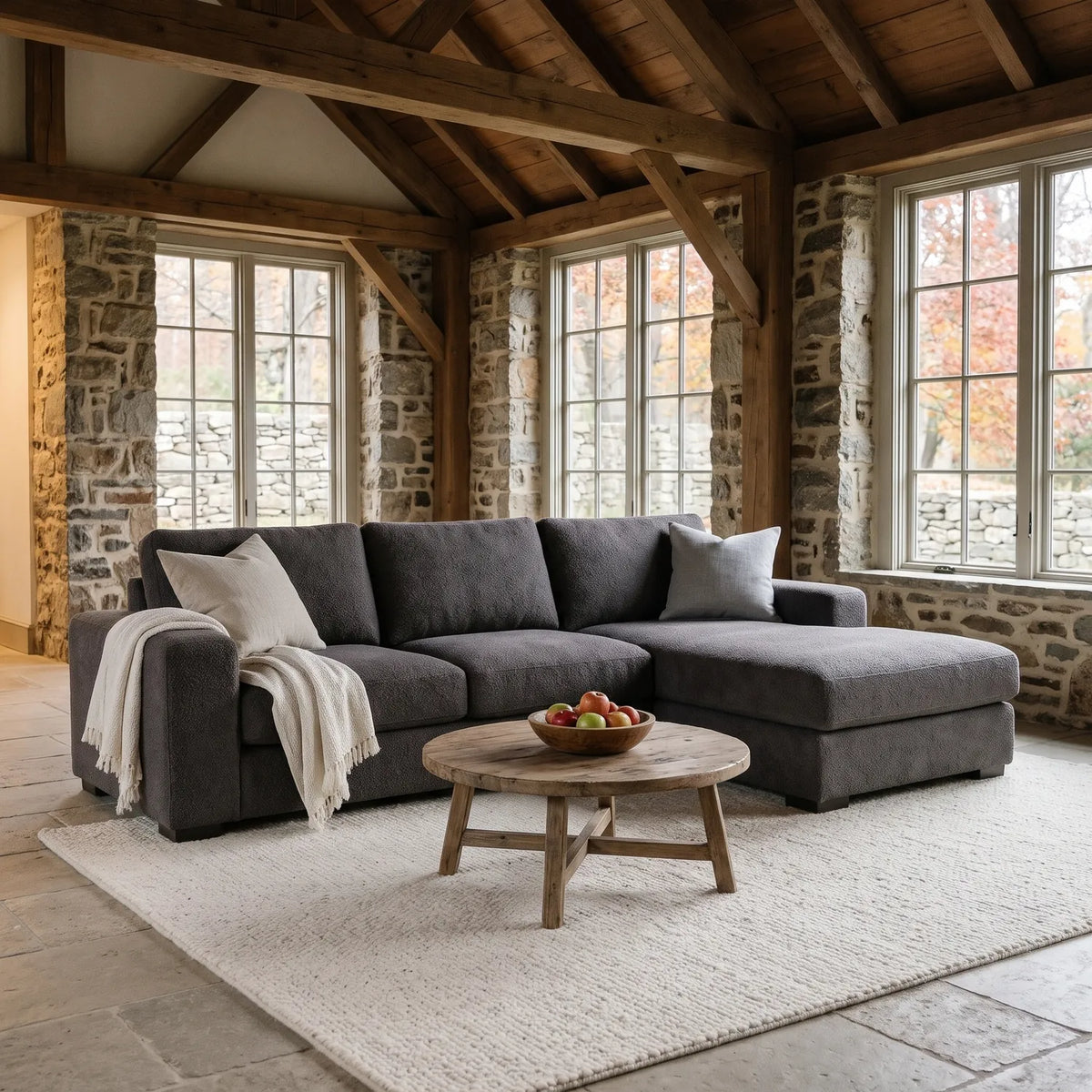 Two-Piece Chaise Sectional - Cuddle Charcoal - hero #Orientation_Right-Hand Facing