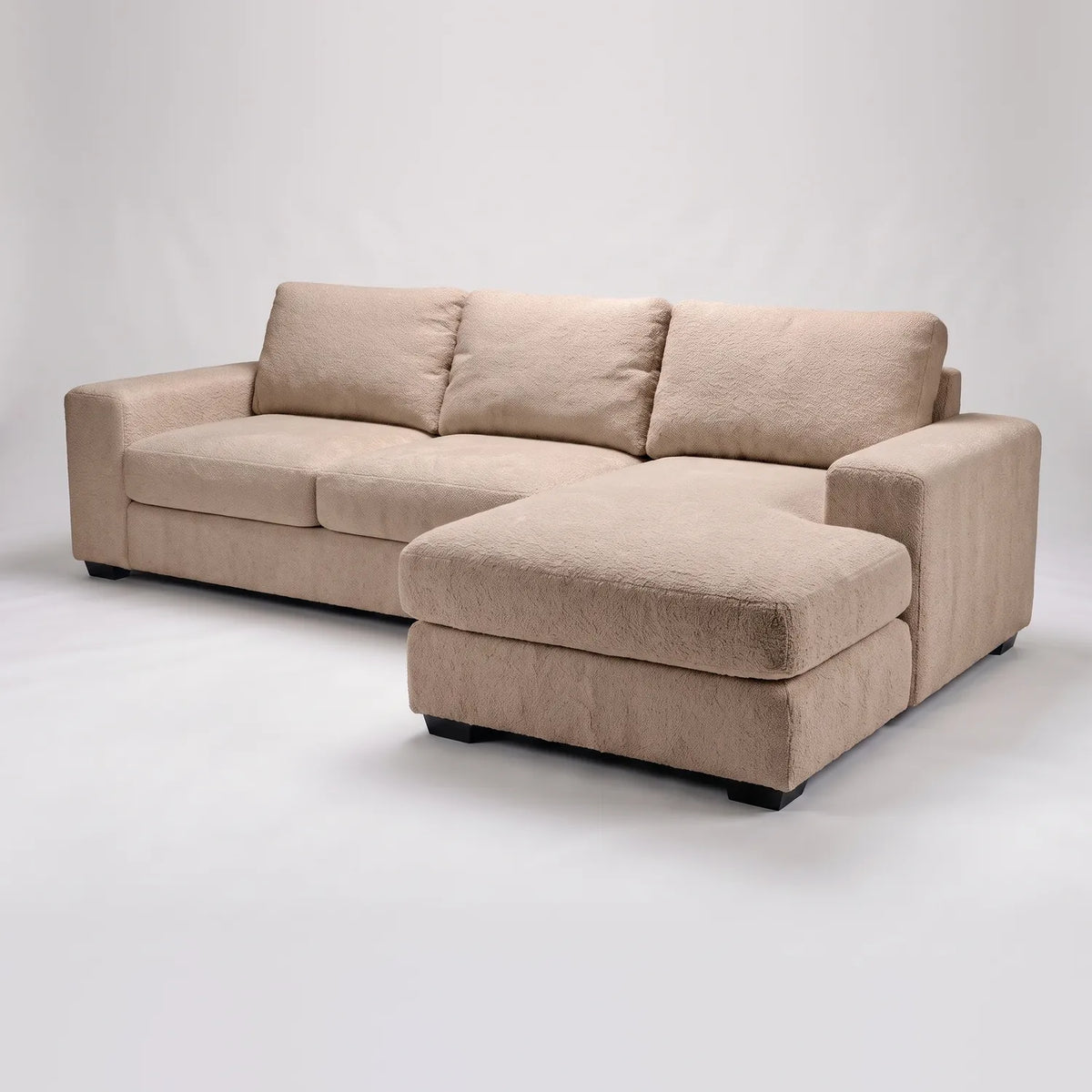 Two-Piece Chaise Sectional - Cuddle Natural Oversized - studio photo on white #Orientation_Right-Hand Facing #vera_main