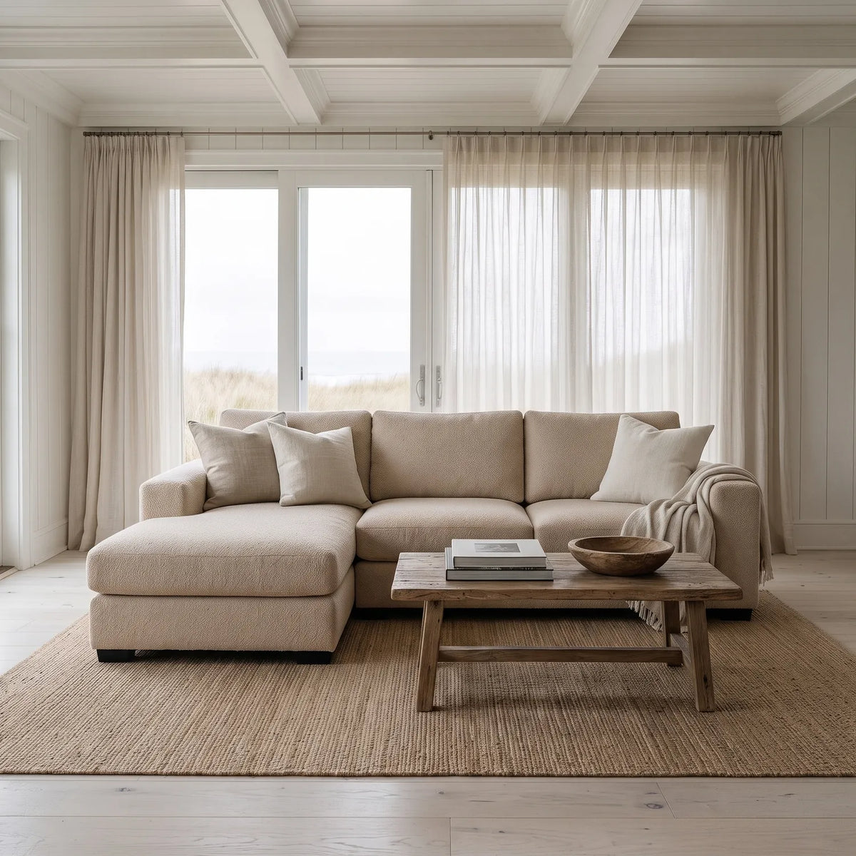 Two-Piece Chaise Sectional - Cuddle Natural