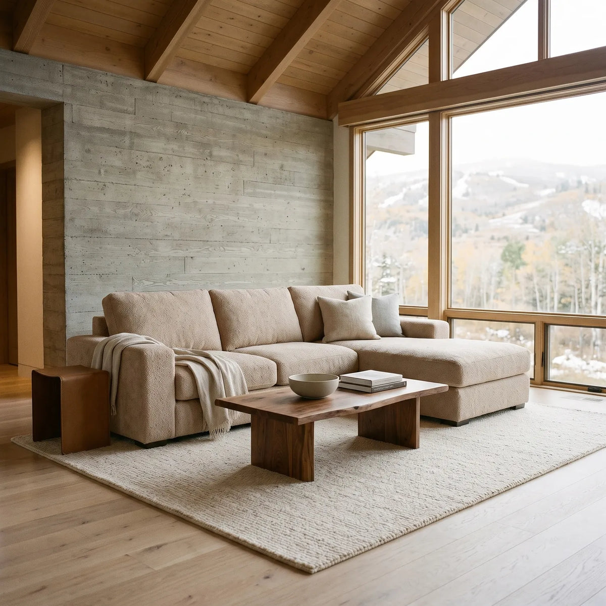 Two-Piece Chaise Sectional - Cuddle Natural - hero #Orientation_Right-Hand Facing