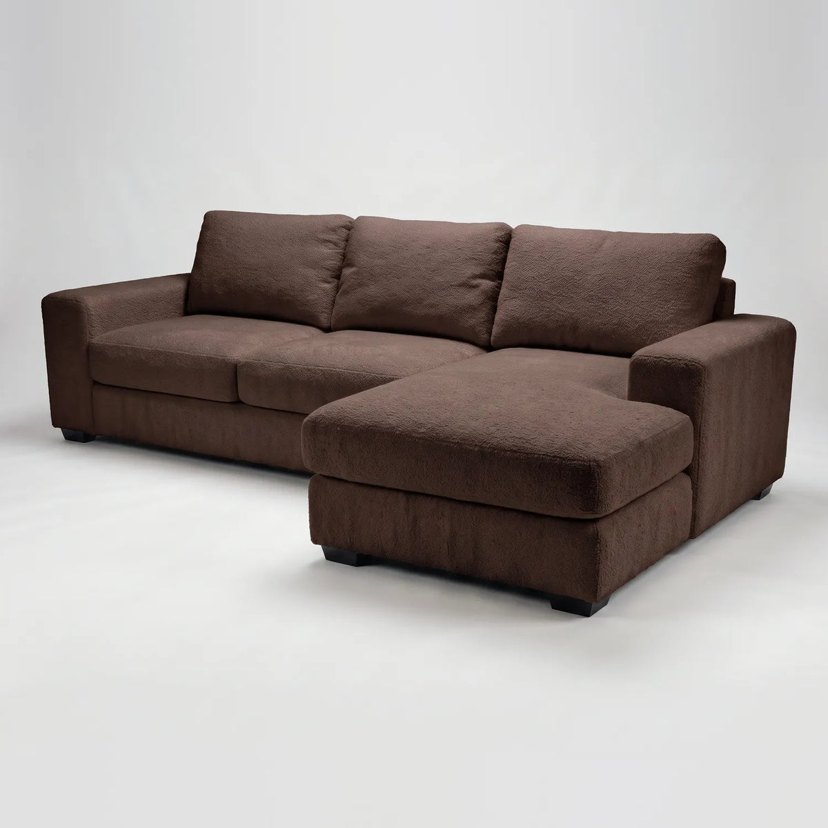 Two-Piece Chaise Sectional - Cuddle Umber Oversized - studio photo on white #Orientation_Right-Hand Facing #vera_main