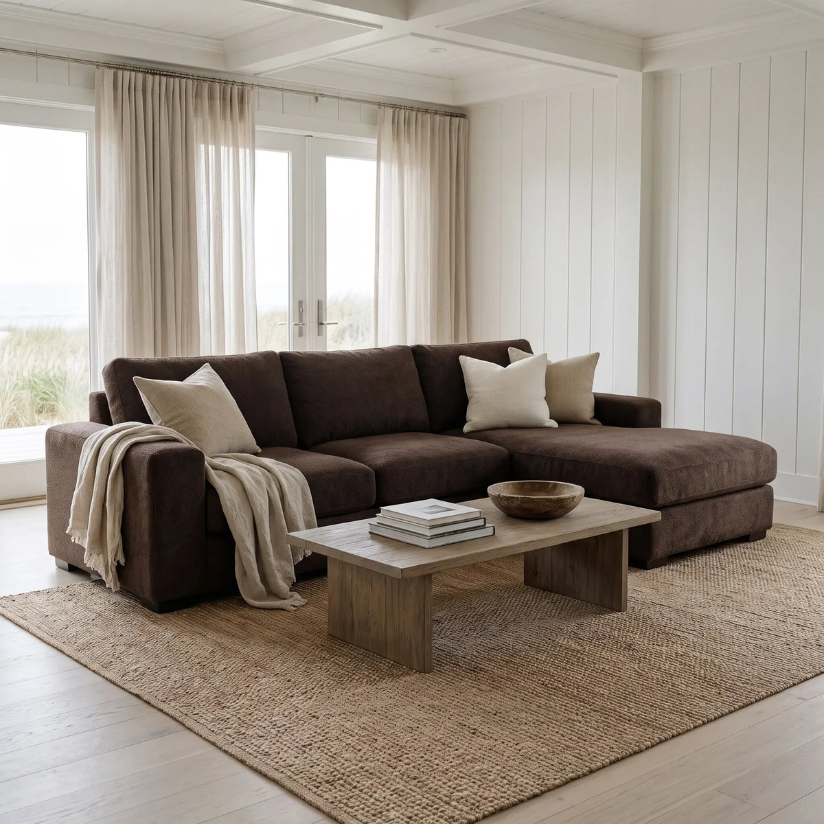 Two-Piece Chaise Sectional - Cuddle Umber - hero #Orientation_Right-Hand Facing