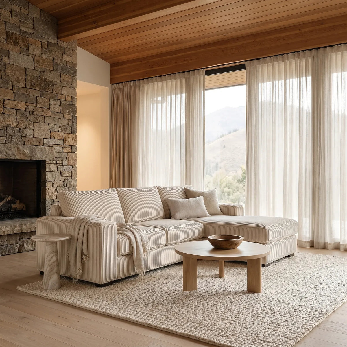 Two-Piece Chaise Sectional - Mini Minky White Oversized - hero #Orientation_Right-Hand Facing