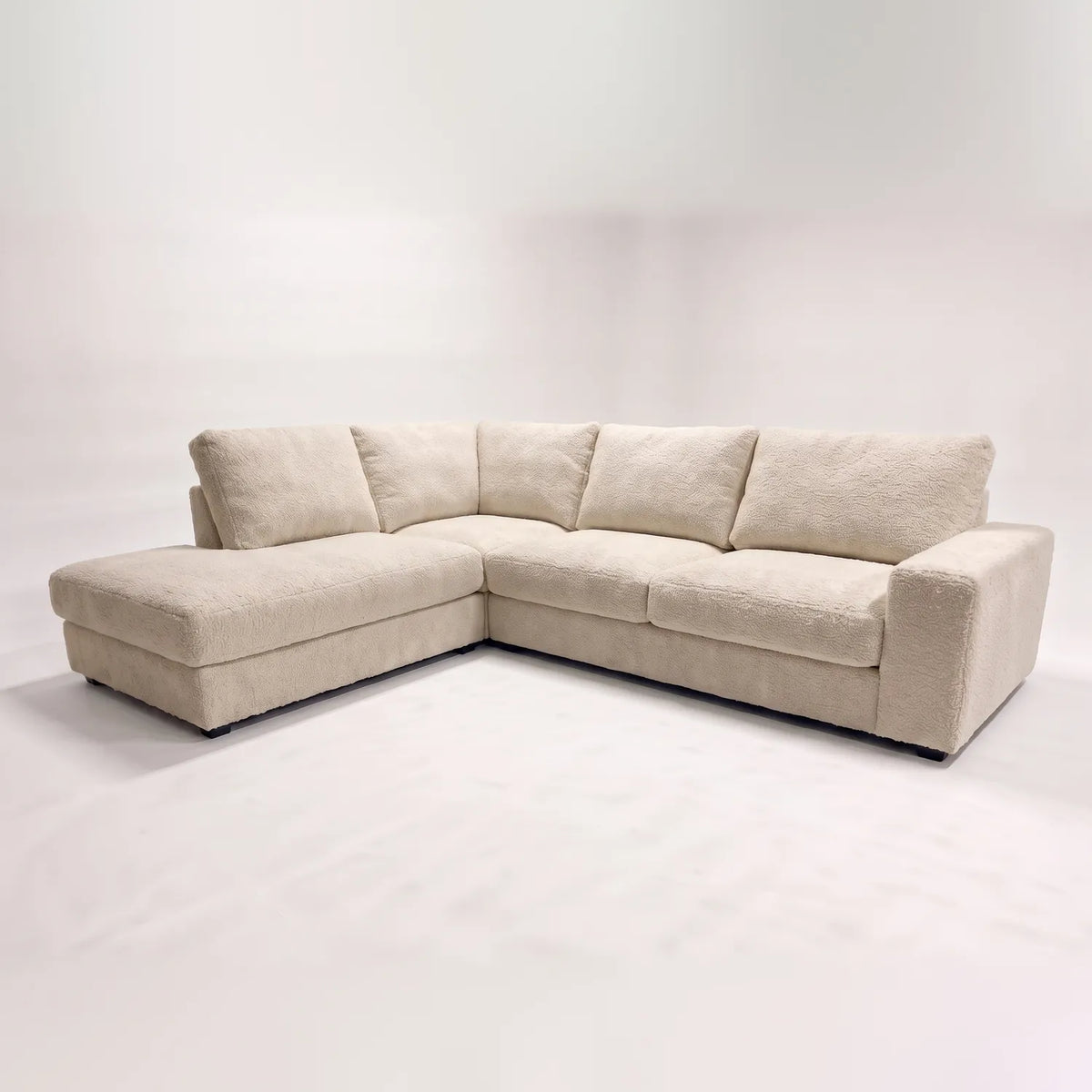 Two-Piece Infinity Sectional - Cuddle Bone Oversized - studio photo on white #Orientation_Left-Hand Facing