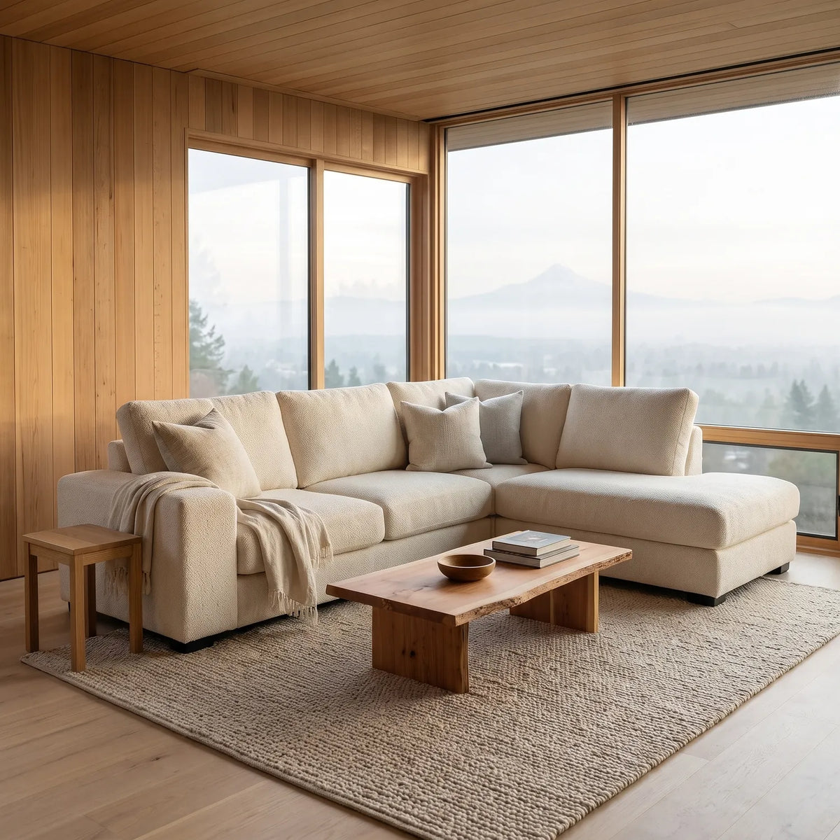Two-Piece Infinity Sectional - Cuddle Bone - hero #Orientation_Right-Hand Facing