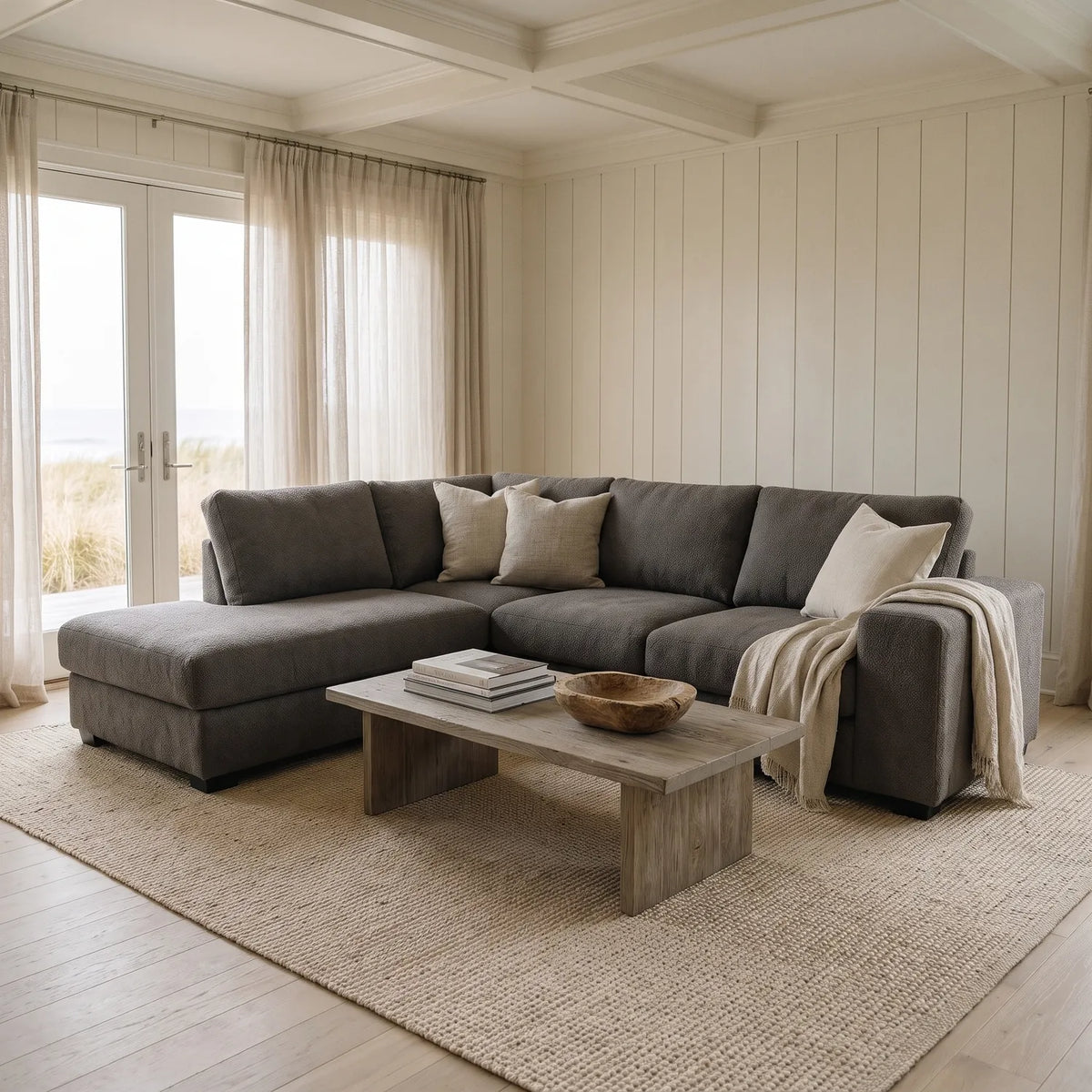 Two-Piece Infinity Sectional - Cuddle Charcoal