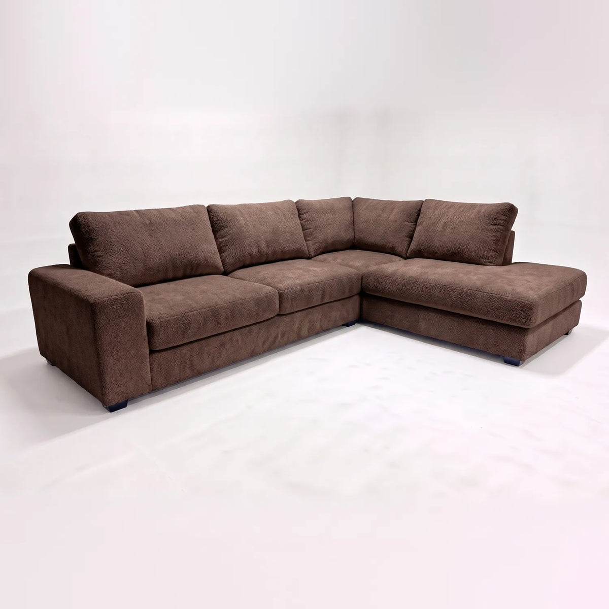 Two-Piece Infinity Sectional - Cuddle Chocolate Oversized - studio photo on white #Orientation_Right-Hand Facing #vera_main