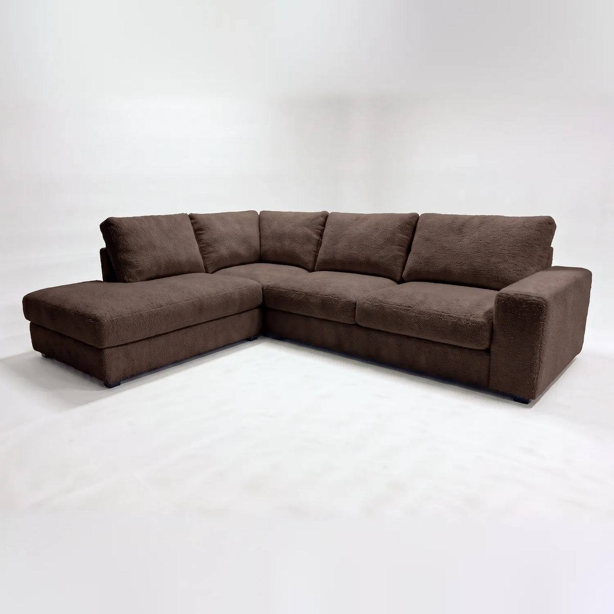 Two-Piece Infinity Sectional - Cuddle Umber Oversized - studio photo on white #Orientation_Left-Hand Facing