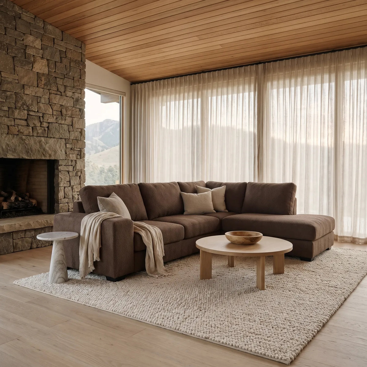 Two-Piece Infinity Sectional - Cuddle Umber - hero #Orientation_Right-Hand Facing