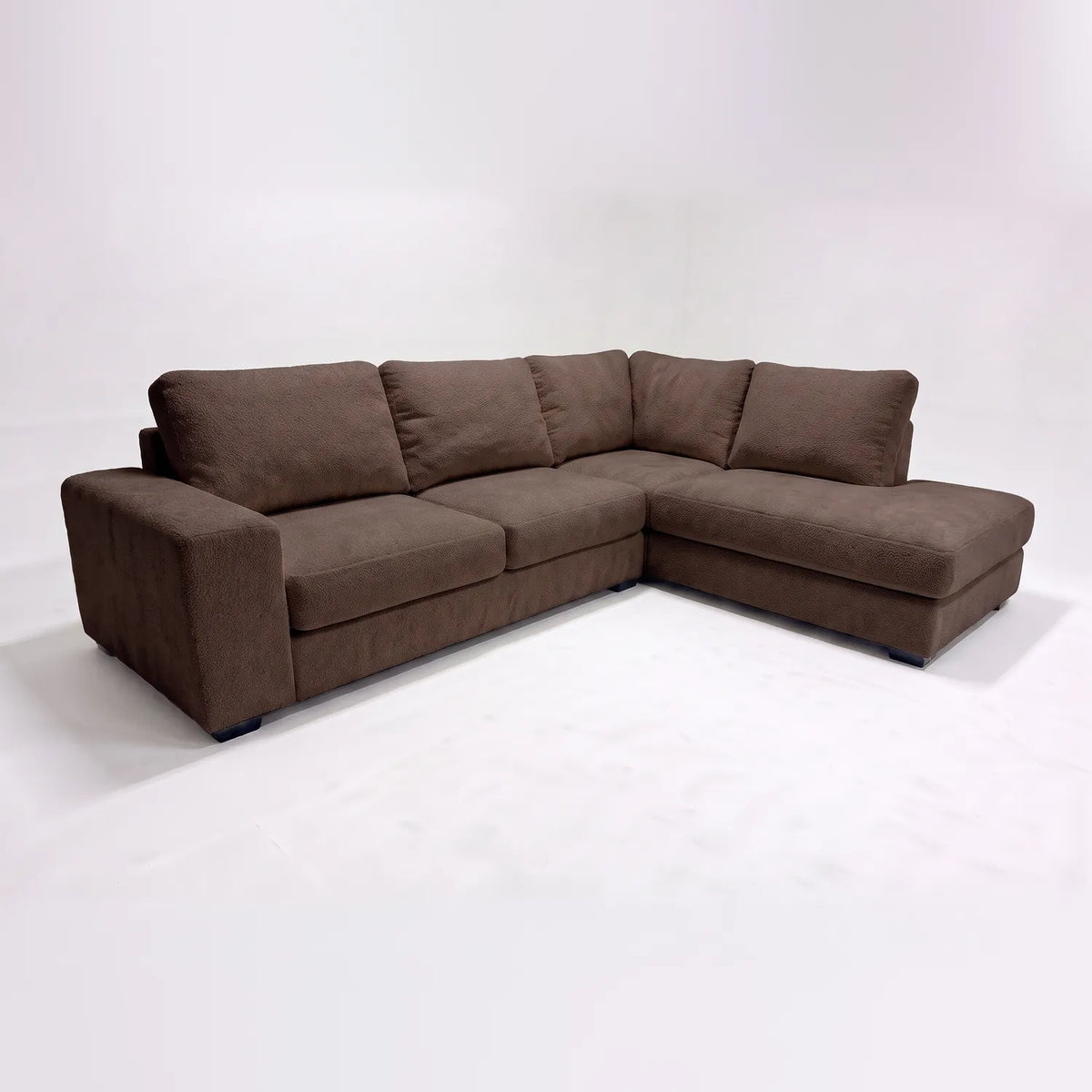 Two-Piece Infinity Sectional - Cuddle Umber - studio photo on white #Orientation_Right-Hand Facing #vera_main