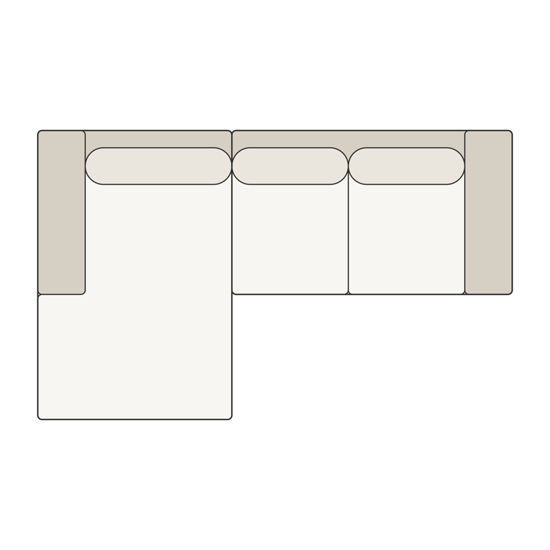 Two-Piece Chaise Sectional top view