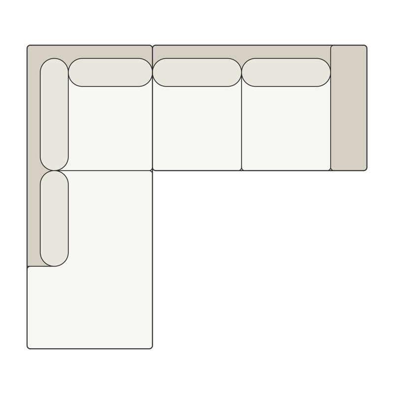 Two-Piece Infinity Sectional top view