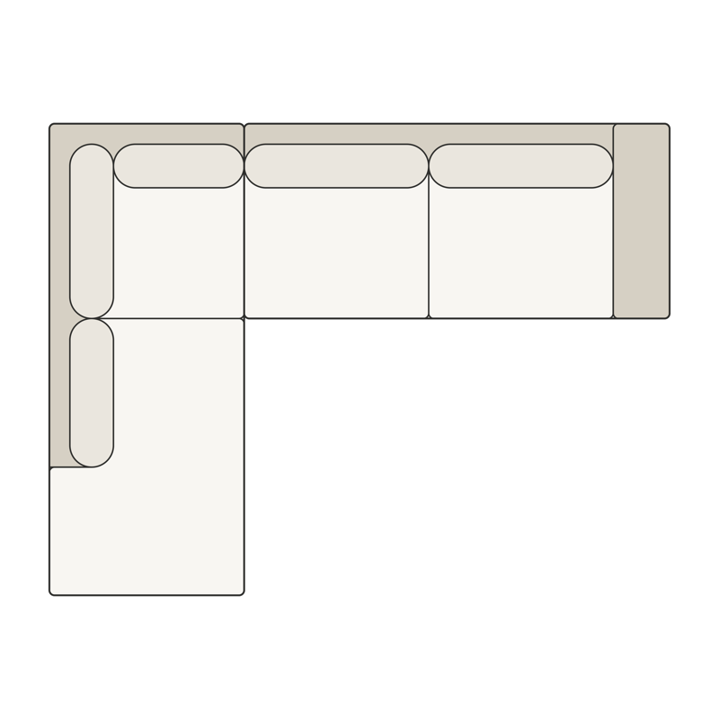 Two-Piece Infinity Sectional top view