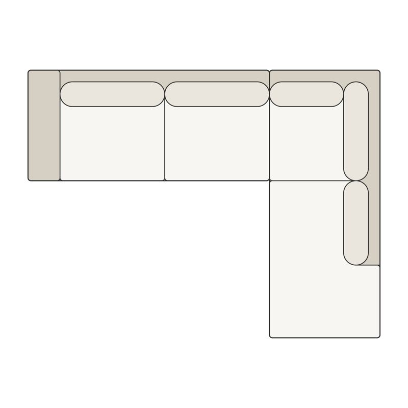 Two-Piece Infinity Sectional top view